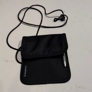 Travelon Black Crossbody Pouch with Pen Holder